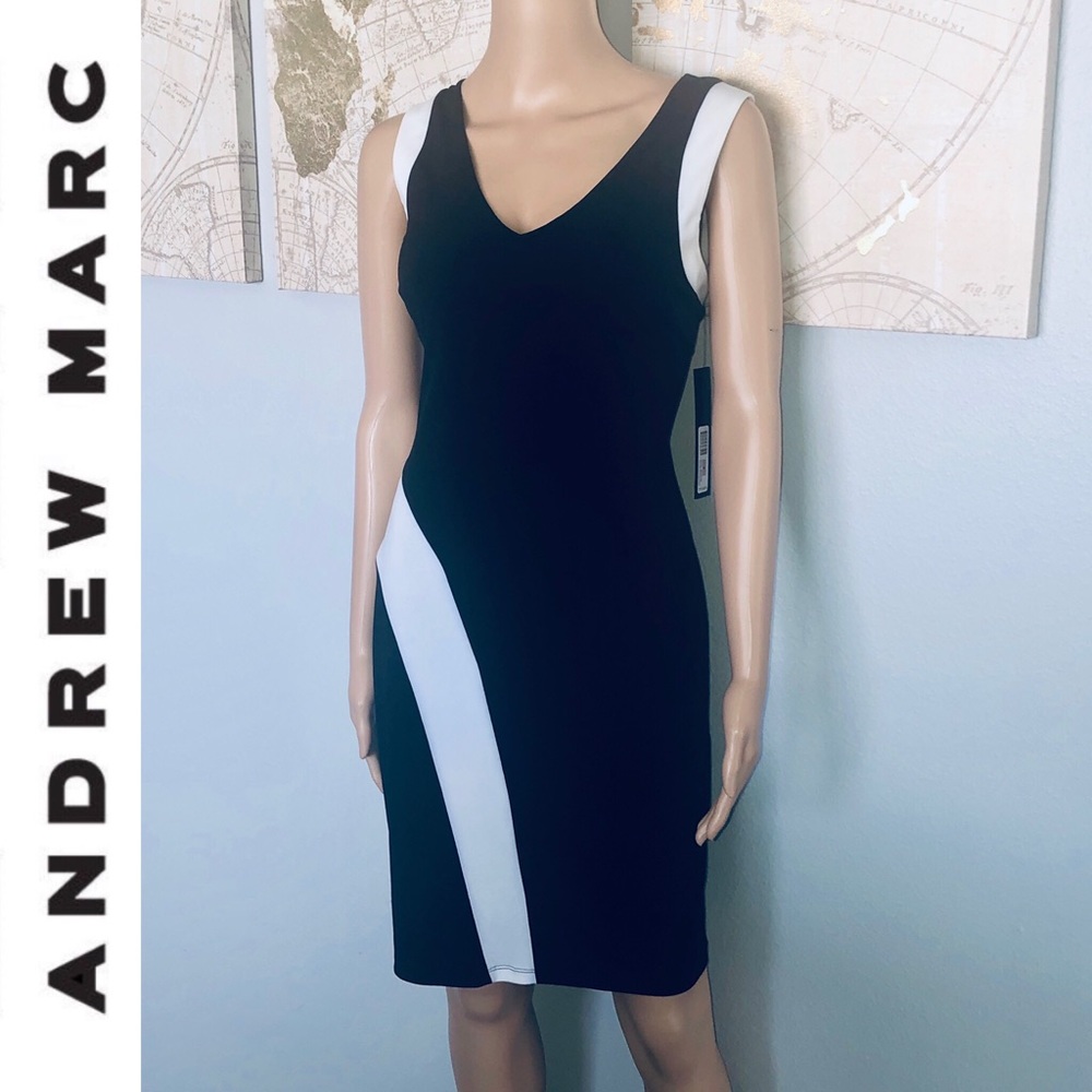 Andrew Marc Color Block Dress - Picture 4 of 6